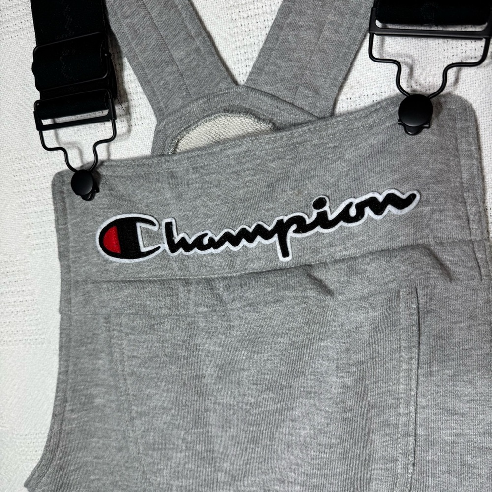 Champion French Terry‎ Overall Shorts in Heather Grey Size Small Adjust - Picture 2 of 10